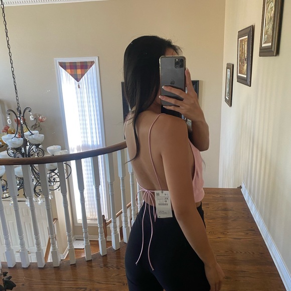 SOLD Zara pink silk top - Picture 2 of 5